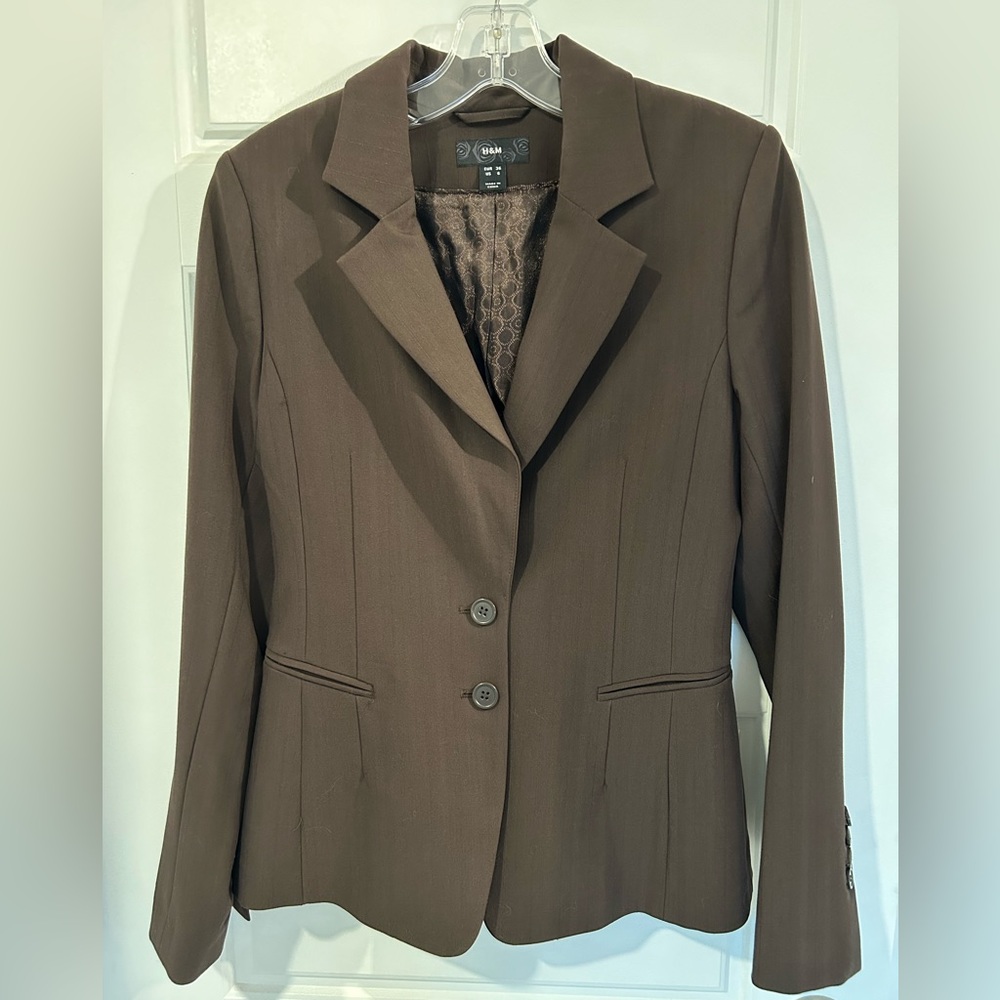 H&M brown pant suit